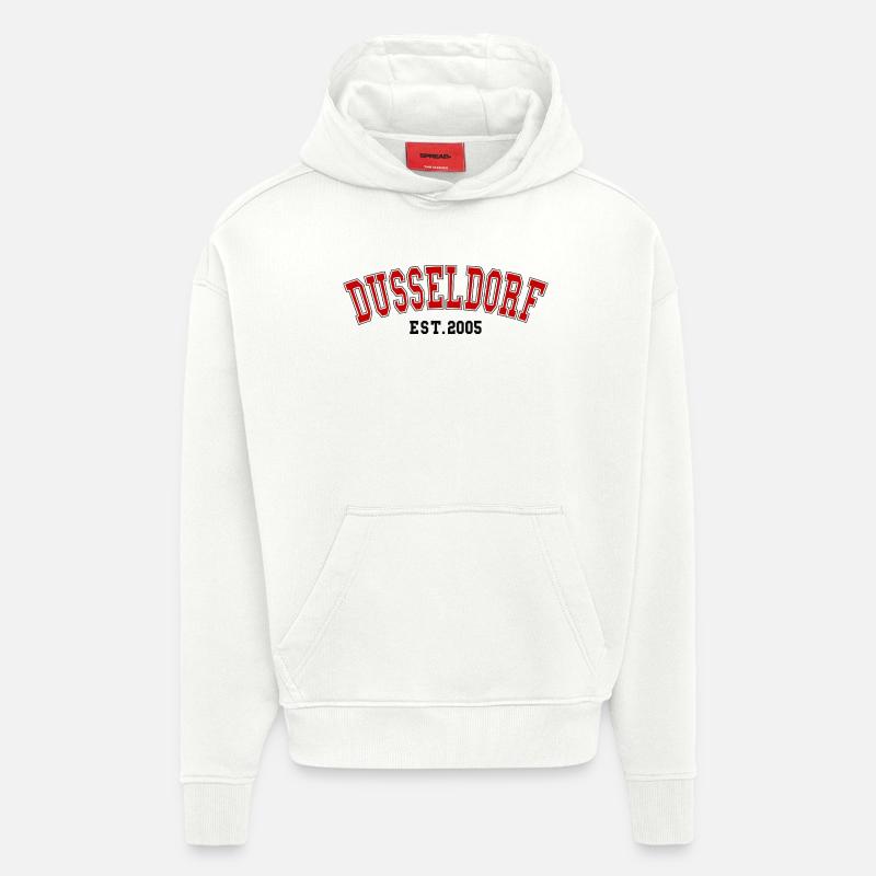 Düsseldorf Fondée en 2005 - Sweat à capuche bio épais oversize fabriqué en UE - OFF WHITE