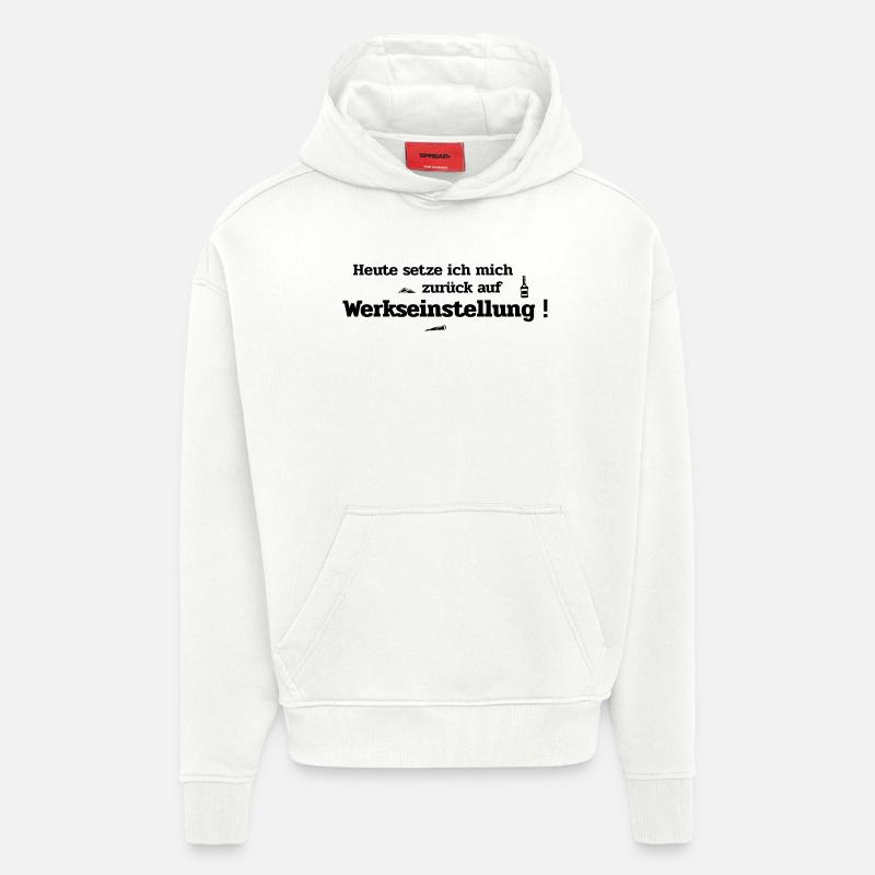 Paramètre par défaut - Sweat à capuche bio épais oversize fabriqué en UE - OFF WHITE