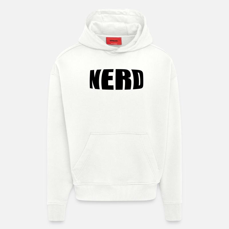 Nerd - Sweat à capuche bio épais oversize fabriqué en UE - OFF WHITE