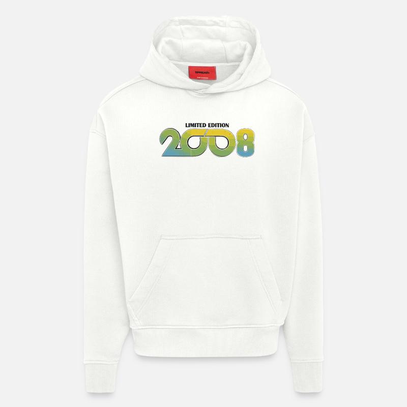 Edition Limitée 2008 Rétro - Sweat à capuche bio épais oversize fabriqué en UE - OFF WHITE