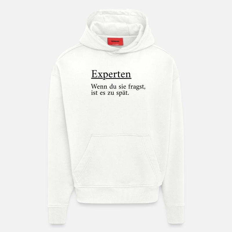 Experts - Sweat à capuche bio épais oversize fabriqué en UE - OFF WHITE