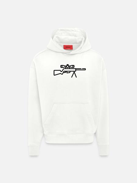 sniper - Hoodie- made by SPREAD - OFF WHITE