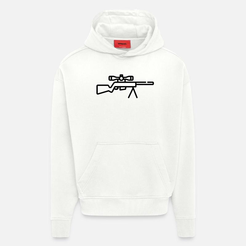 Scharfschütze - Hoodie- made by SPREAD  - OFF WHITE