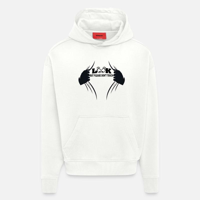 Look but please don't touch - Hoodie- made by SPREAD  - OFF WHITE
