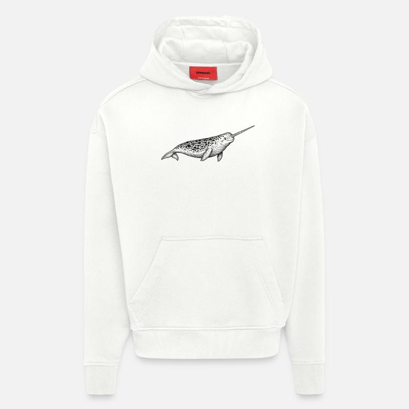 Narrwal - Hoodie- made by SPREAD - OFF WHITE