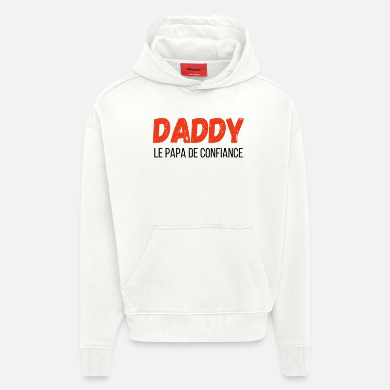 Daddy, der vertraute Papa – Geschenkidee - Hoodie- made by SPREAD  - OFF WHITE