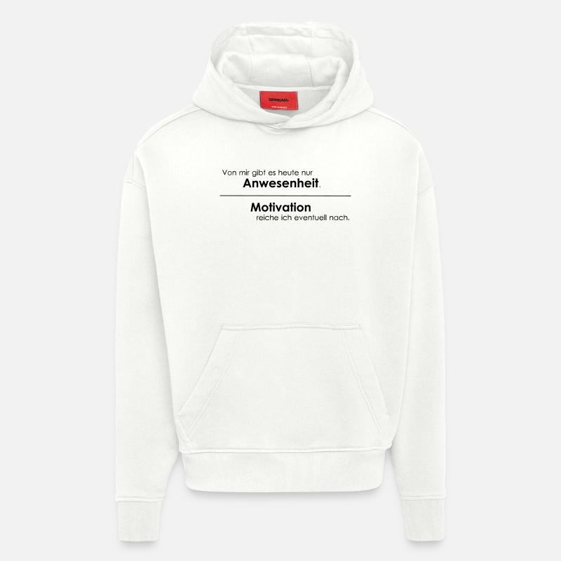 Affluence et motivation - Sweat à capuche bio épais oversize fabriqué en UE - OFF WHITE