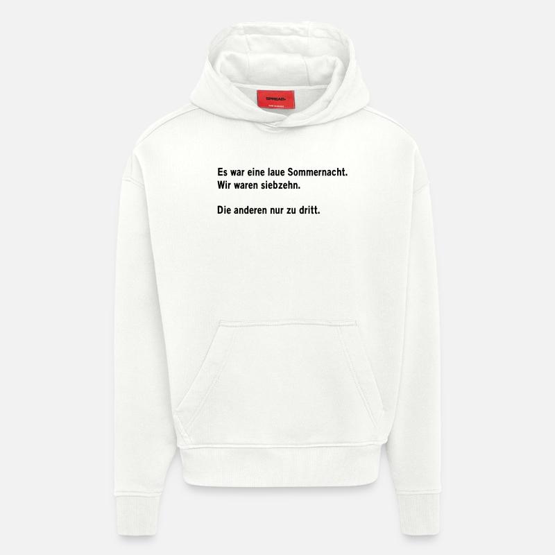 Nuit d’été douce - Sweat à capuche bio épais oversize fabriqué en UE - OFF WHITE