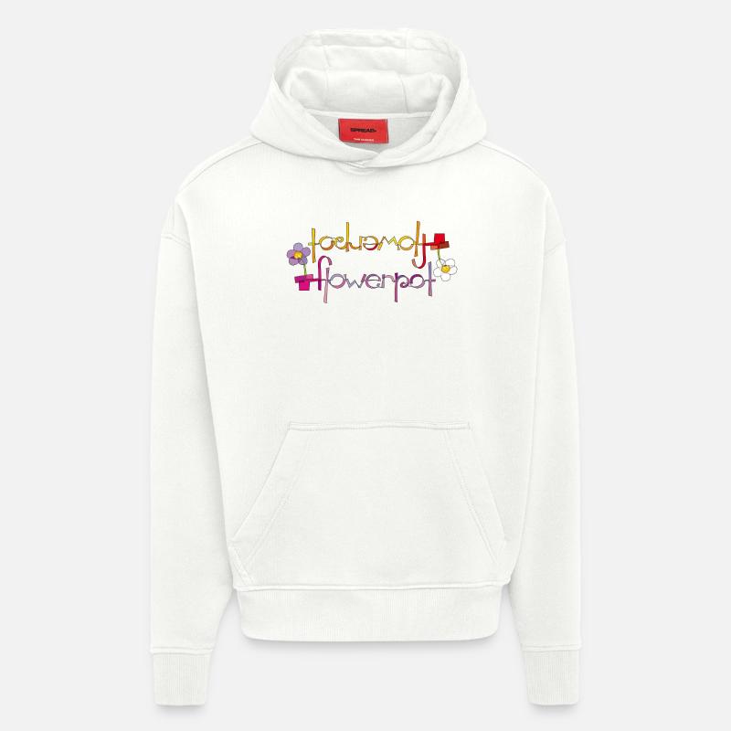 pot de fleur - Sweat à capuche bio épais oversize fabriqué en UE - OFF WHITE