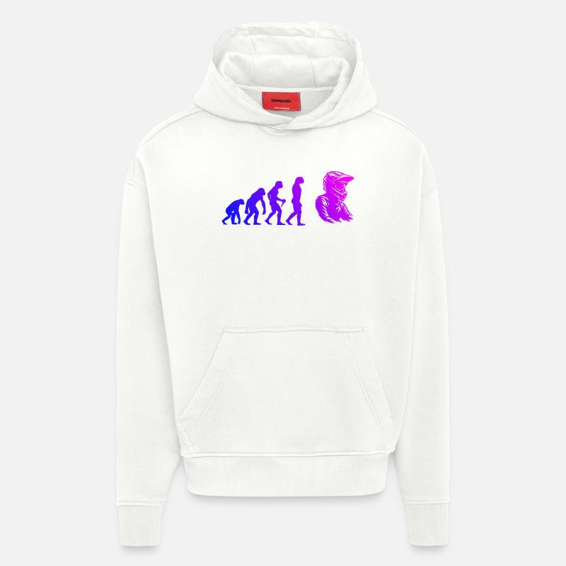 Déclaration pour tous les motocross - Sweat à capuche bio épais oversize fabriqué en UE - OFF WHITE