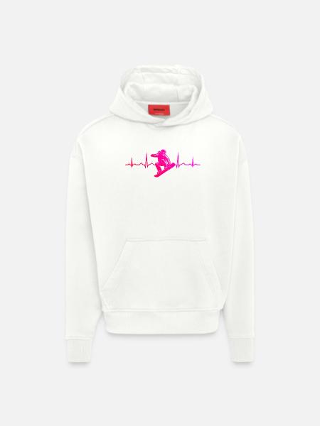 Klare Snowboard Botschaft - Hoodie- made by SPREAD - OFF WHITE