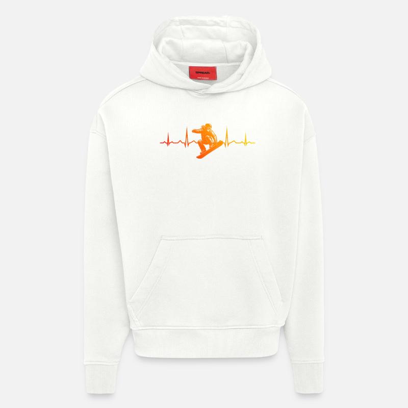 Snowboard motif with recognition value - Hoodie- made by SPREAD  - OFF WHITE