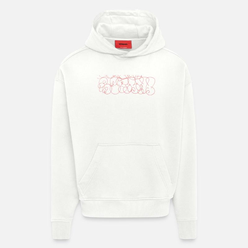 Abstrakte Scribble-Art Berlin Souvenir - Hoodie- made by SPREAD  - OFF WHITE