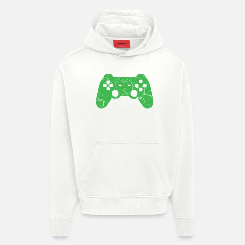 Controller Gaming  - Sweat à capuche bio épais oversize fabriqué en UE - OFF WHITE