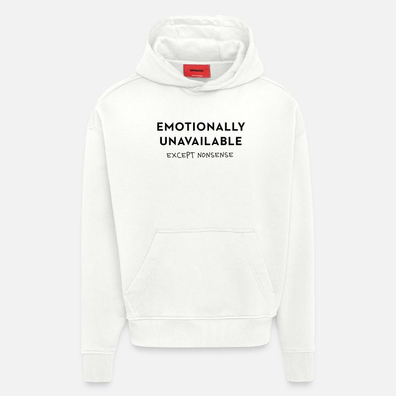 Exception : Faute de frappe absurde - Sweat à capuche bio épais oversize fabriqué en UE - OFF WHITE
