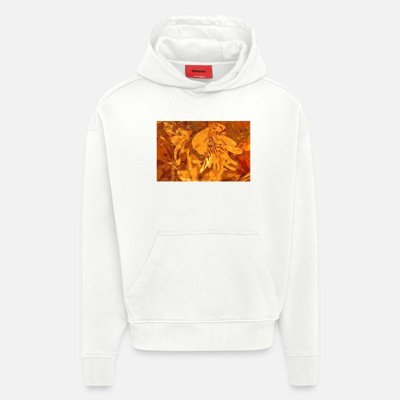 Fantasy ocre - Sweat à capuche bio épais oversize fabriqué en UE - OFF WHITE