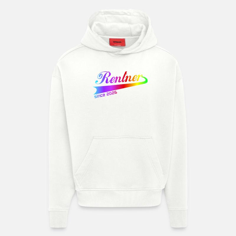 Rentner 2026 Ruhestand Rentner Pullover, Kappe - Hoodie- made by SPREAD  - OFF WHITE
