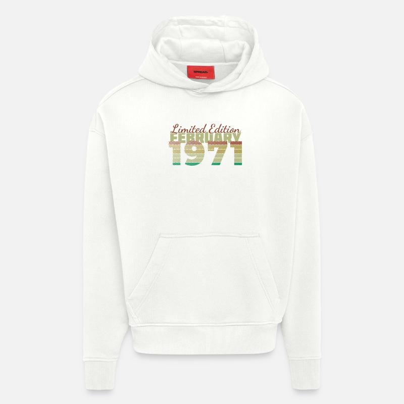 55e anniversaire Édition Limitée (SCR) 02/1971 - Sweat à capuche bio épais oversize fabriqué en UE - OFF WHITE