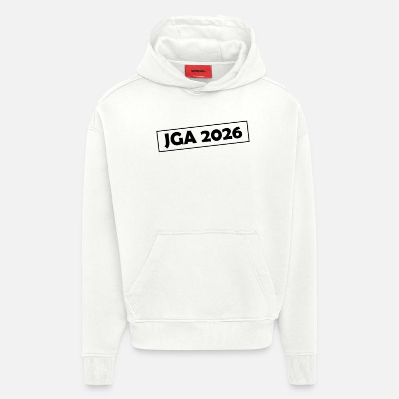 JGA 2026 - Sweat à capuche bio épais oversize fabriqué en UE - OFF WHITE