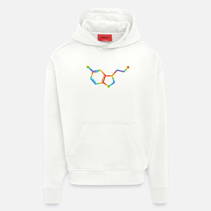 Rainbow Molecule Geometry - seratonin - Hoodie- made by SPREAD  - OFF WHITE