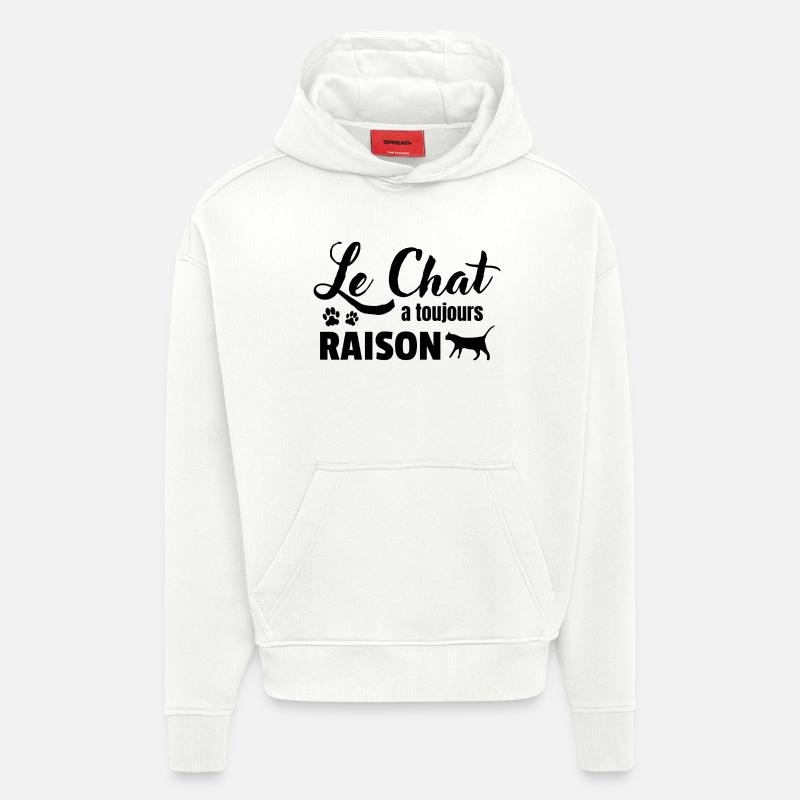 Die Katze hat immer recht - Hoodie- made by SPREAD  - OFF WHITE
