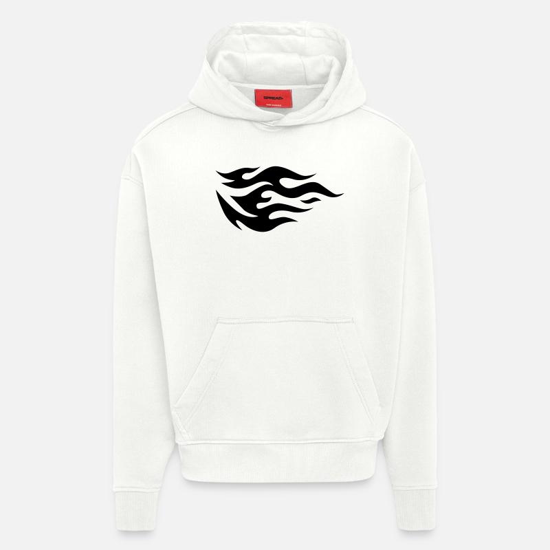 Flammen eines Feuers - Hoodie- made by SPREAD  - OFF WHITE