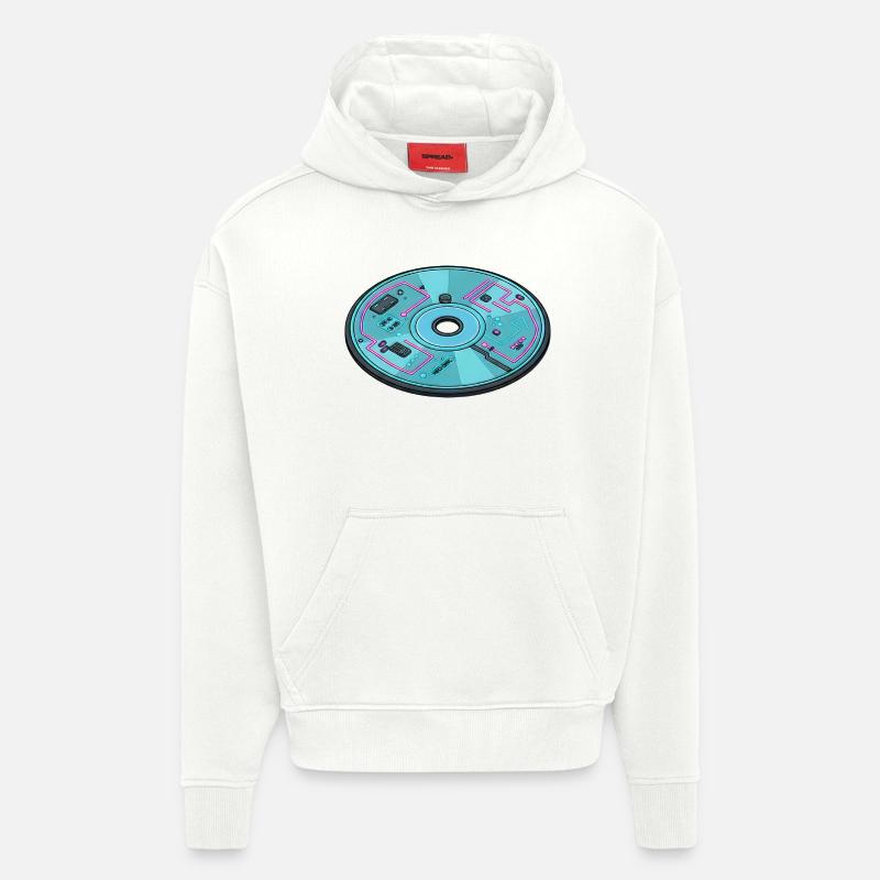 Digitale Zukunft Computer 90er Retro Design - Hoodie- made by SPREAD  - OFF WHITE