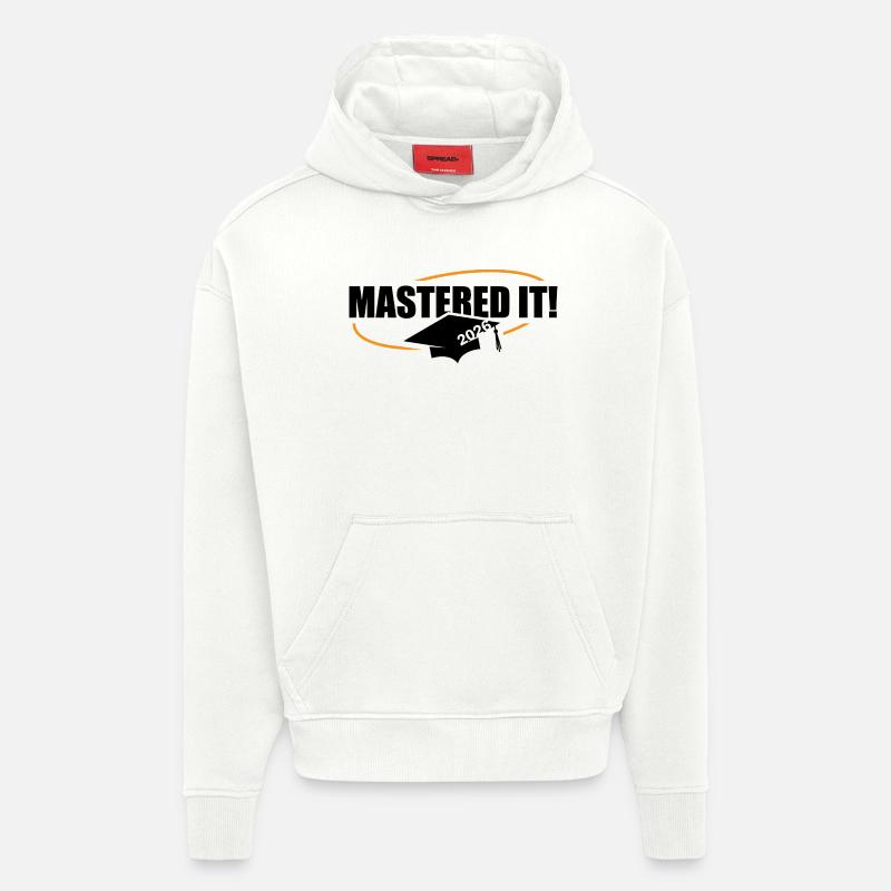 Master 2026 Diplôme - Sweat à capuche bio épais oversize fabriqué en UE - OFF WHITE