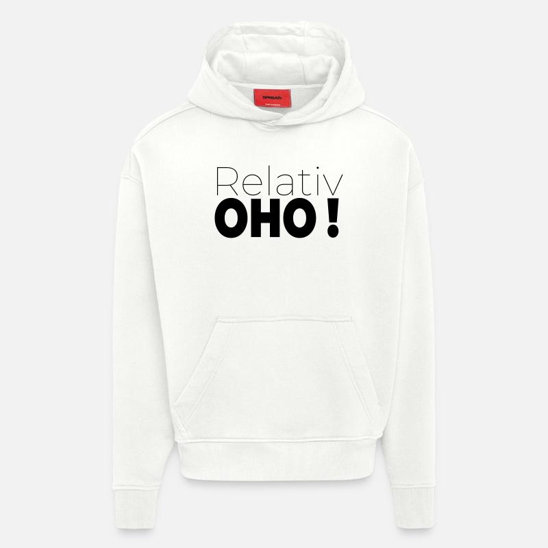 Relativement oho - Sweat à capuche bio épais oversize fabriqué en UE - OFF WHITE