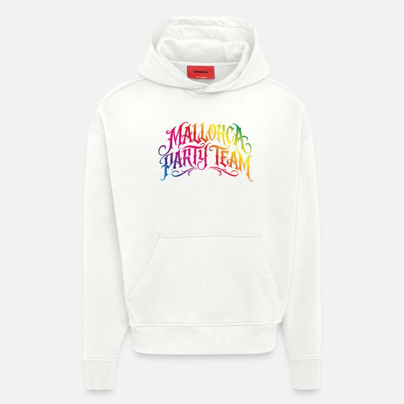 Équipe de Majorque Party Bunt - Sweat à capuche bio épais oversize fabriqué en UE - OFF WHITE