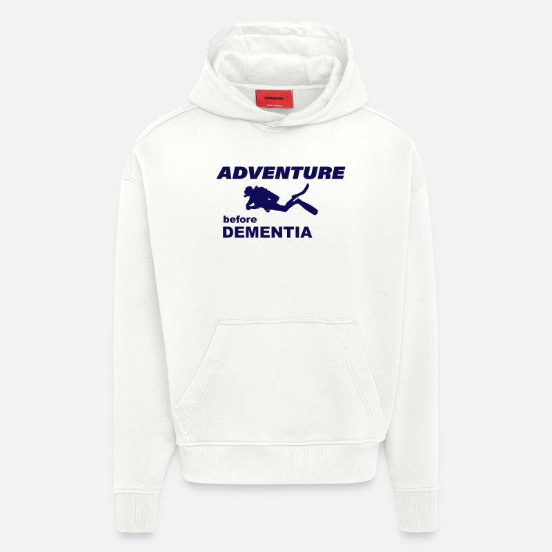 AVENTURE DE PLONGÉE - Sweat à capuche bio épais oversize fabriqué en UE - OFF WHITE