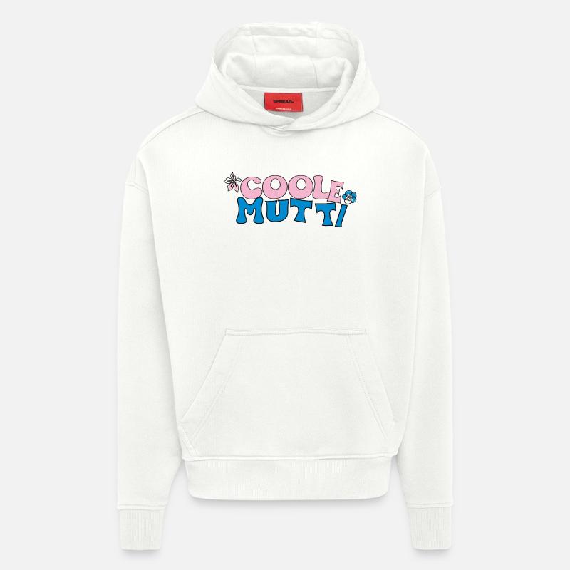 Maman cool - Sweat à capuche bio épais oversize fabriqué en UE - OFF WHITE