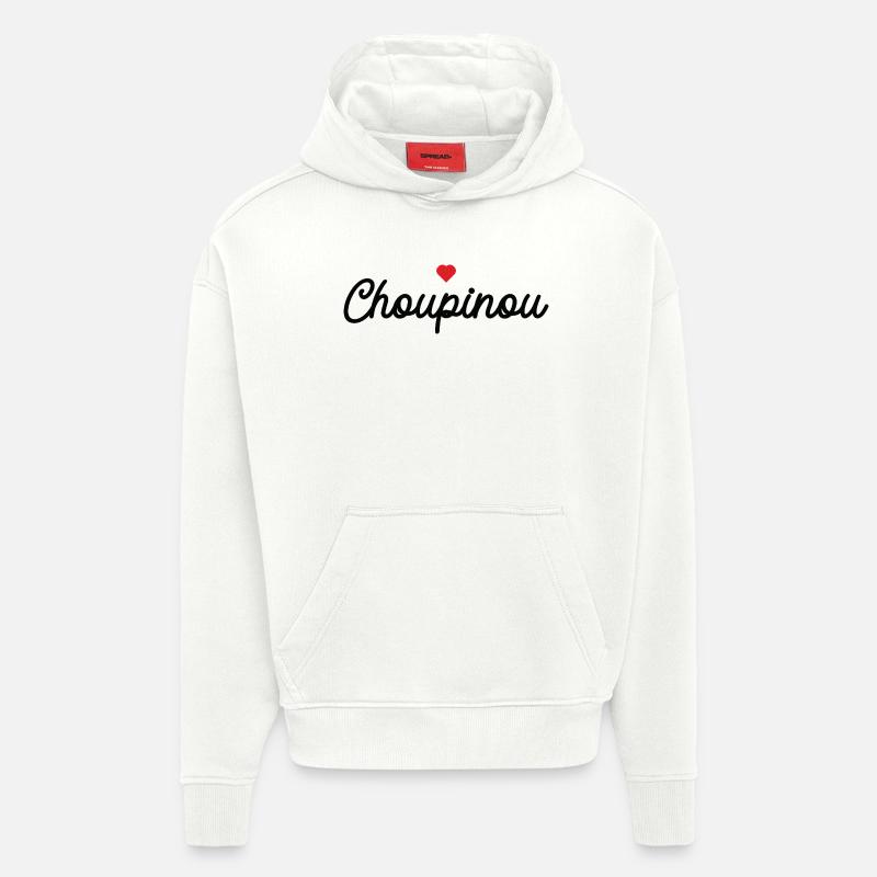 Choupinou Heart Script - Hoodie- made by SPREAD  - OFF WHITE