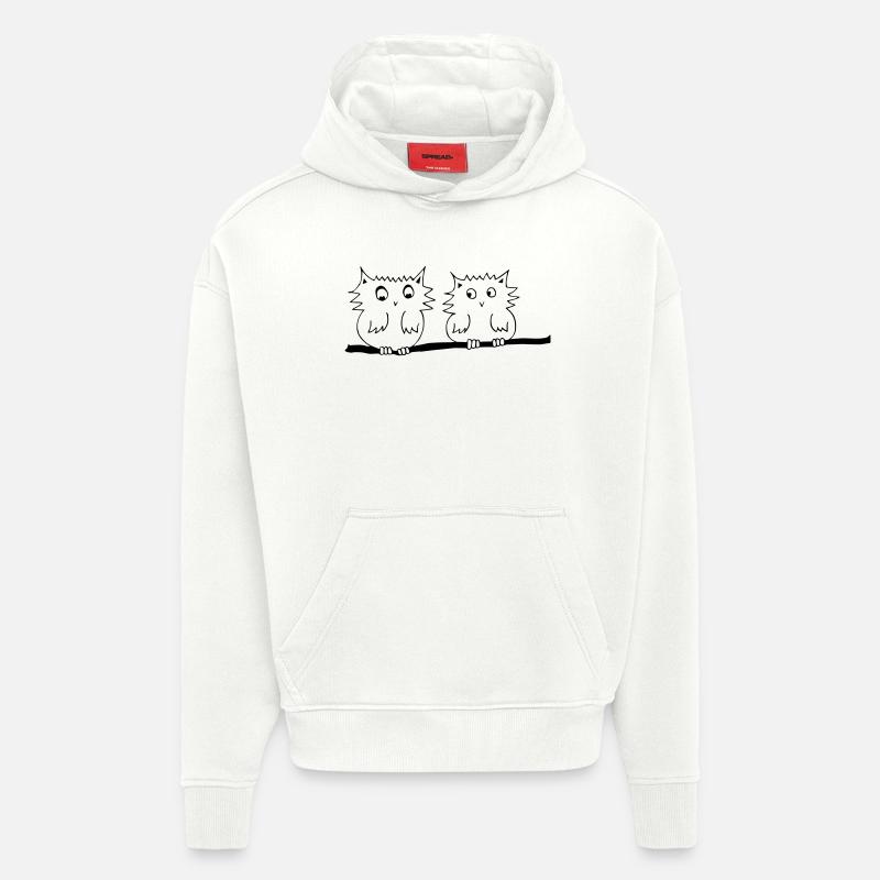 Käutzchen - Das Original par heavenlygoods - Sweat à capuche bio épais oversize fabriqué en UE - OFF WHITE