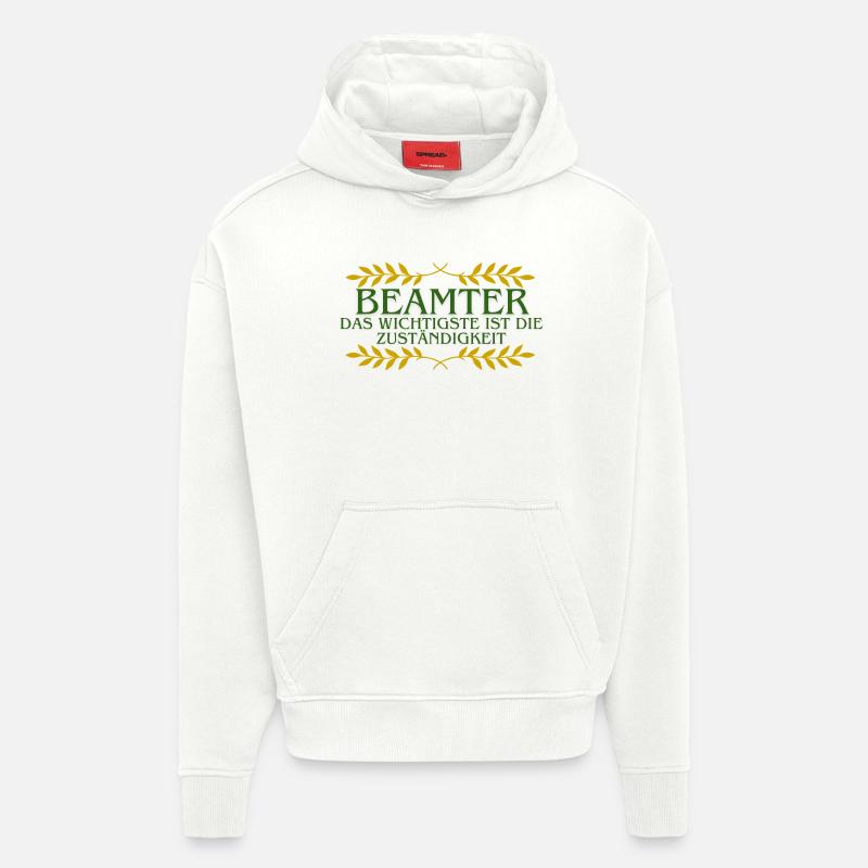 Fonctionnaire : Responsabilités - Sweat à capuche bio épais oversize fabriqué en UE - OFF WHITE