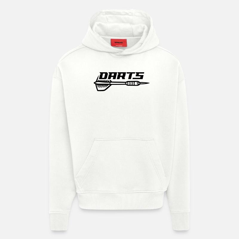 Fléchettes à fléchettes - Sweat à capuche bio épais oversize fabriqué en UE - OFF WHITE