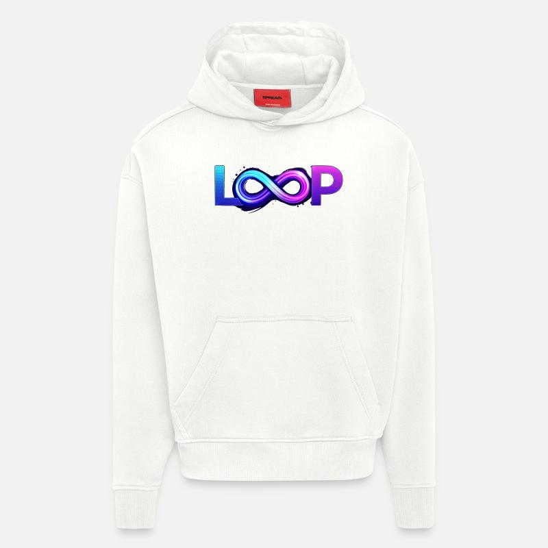 Neon Loop Infinity - Hoodie- made by SPREAD  - OFF WHITE