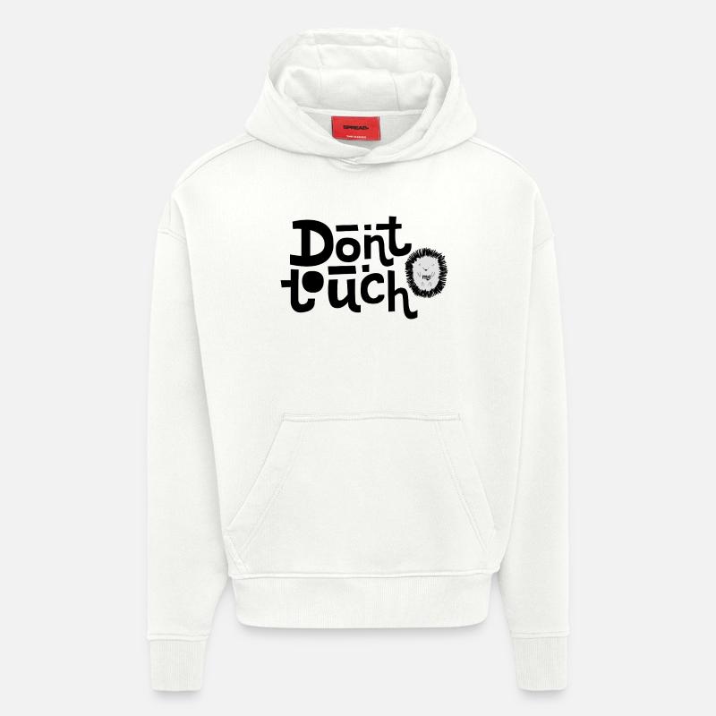 Don't touch a cute hedgehog - Hoodie- made by SPREAD  - OFF WHITE