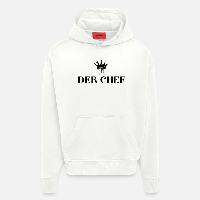 Les cadeaux du chef Chef Royale - Sweat à capuche bio épais oversize fabriqué en UE - OFF WHITE