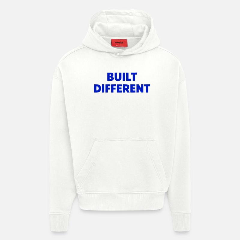 Construction d’un style de motivation différent - Sweat à capuche bio épais oversize fabriqué en UE - OFF WHITE