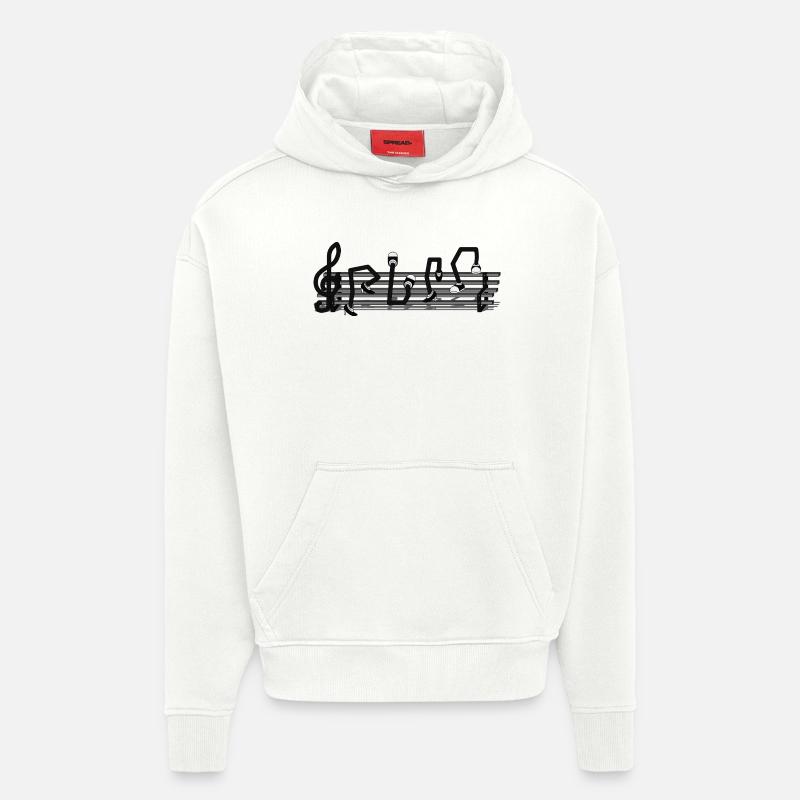 DONNE LA NOTE - Sweat à capuche bio épais oversize fabriqué en UE - OFF WHITE