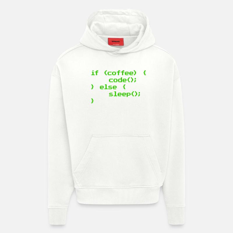 No Coffee No Code Programmer Computer Scientist - Hoodie- made by SPREAD  - OFF WHITE