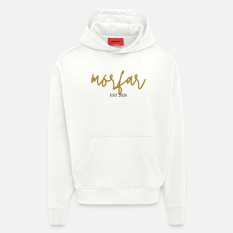 Morfar est 2026 - Sweat à capuche bio épais oversize fabriqué en UE - OFF WHITE