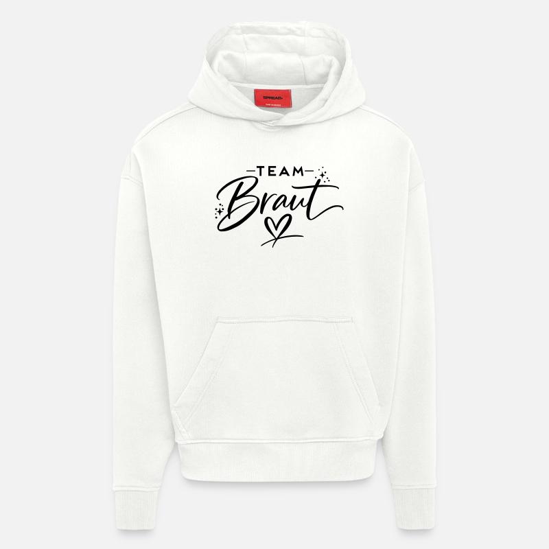 Équipe Bride - Sweat à capuche bio épais oversize fabriqué en UE - OFF WHITE