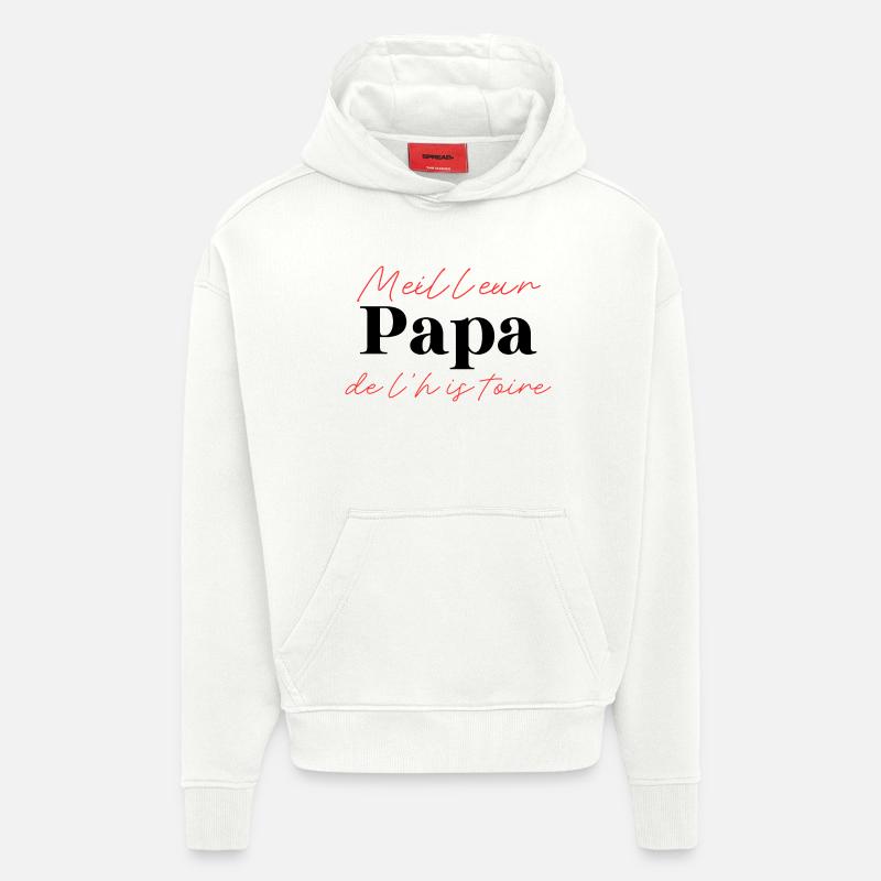 Bester Vater der Geschichte – Originalgeschenk - Hoodie- made by SPREAD  - OFF WHITE