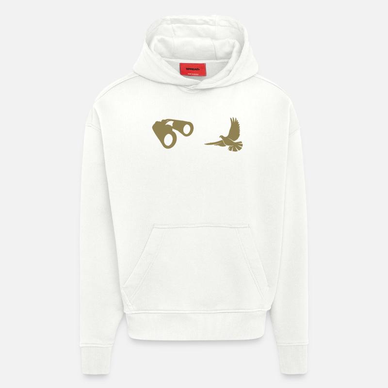 Minimalist Bird Watching Silhouette - Hoodie- made by SPREAD  - OFF WHITE