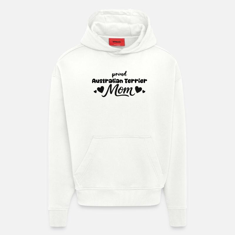  Stolze Aussie Terrier Mutter, Australischer - Hoodie- made by SPREAD  - OFF WHITE