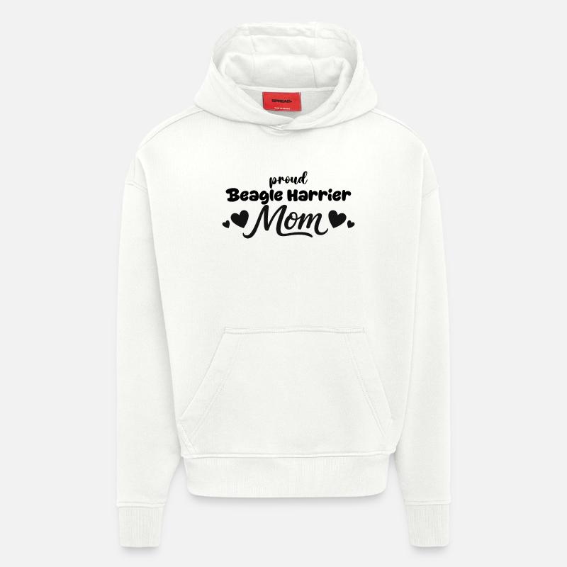 Stolze Beagle Harrier Mutter, Beagle-harrier - Hoodie- made by SPREAD  - OFF WHITE