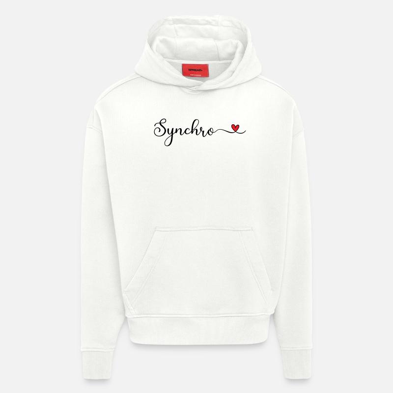 Nage synchronisée - Sweat à capuche bio épais oversize fabriqué en UE - OFF WHITE