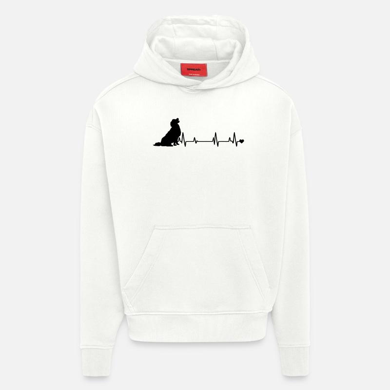 Empreinte de patte - Sweat à capuche bio épais oversize fabriqué en UE - OFF WHITE